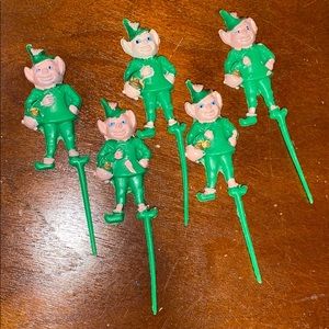 Vintage St Patrick’s Day Leprechaun Cupcake picks